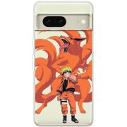 Прозрачный чехол BoxFace Google Pixel 7 Naruto and Kurama