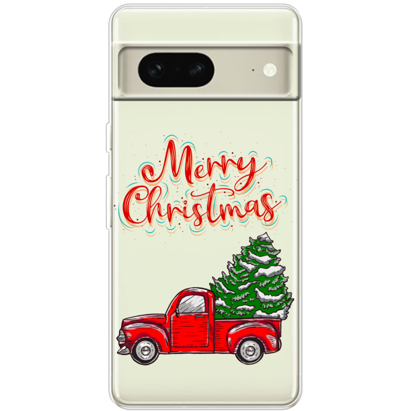 Прозрачный чехол BoxFace Google Pixel 7 Holiday Car