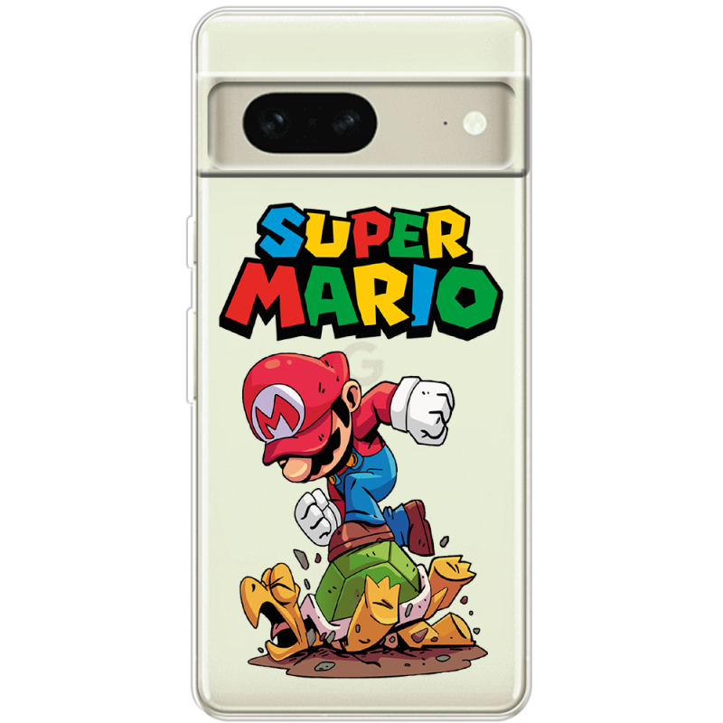 Прозрачный чехол BoxFace Google Pixel 7 Super Mario