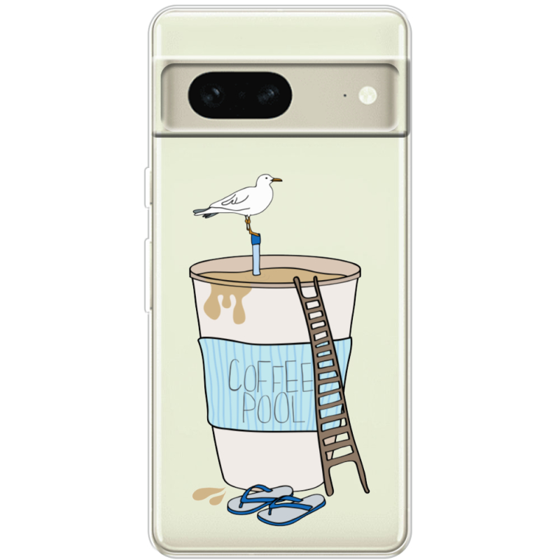 Прозрачный чехол BoxFace Google Pixel 7 Segull in Cofee Pool