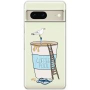 Прозрачный чехол BoxFace Google Pixel 7 Segull in Cofee Pool