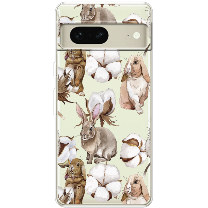 Прозрачный чехол BoxFace Google Pixel 7 Cotton and Rabbits