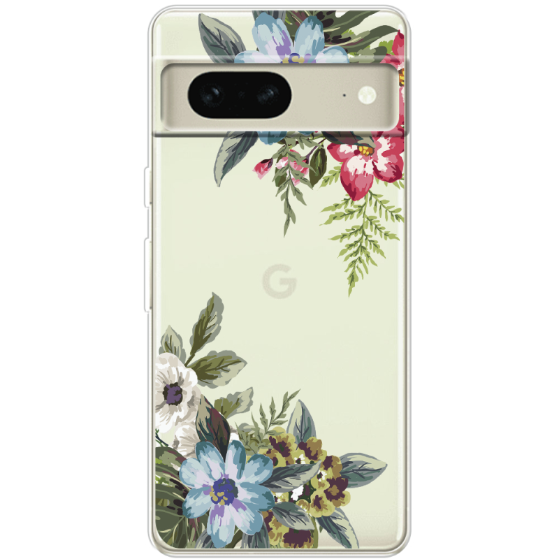 Прозрачный чехол BoxFace Google Pixel 7 Floral