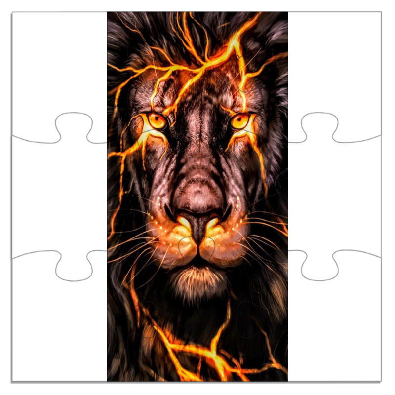 Магнитные фотопазлы 180 на 180 Fire Lion