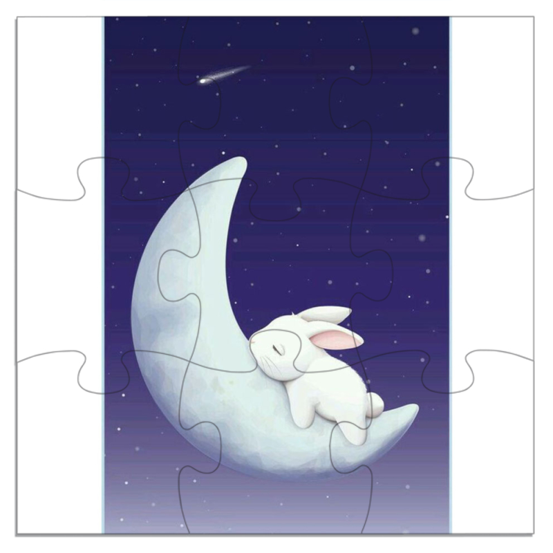 Магнитные фотопазлы 180 на 180 Moon Bunny