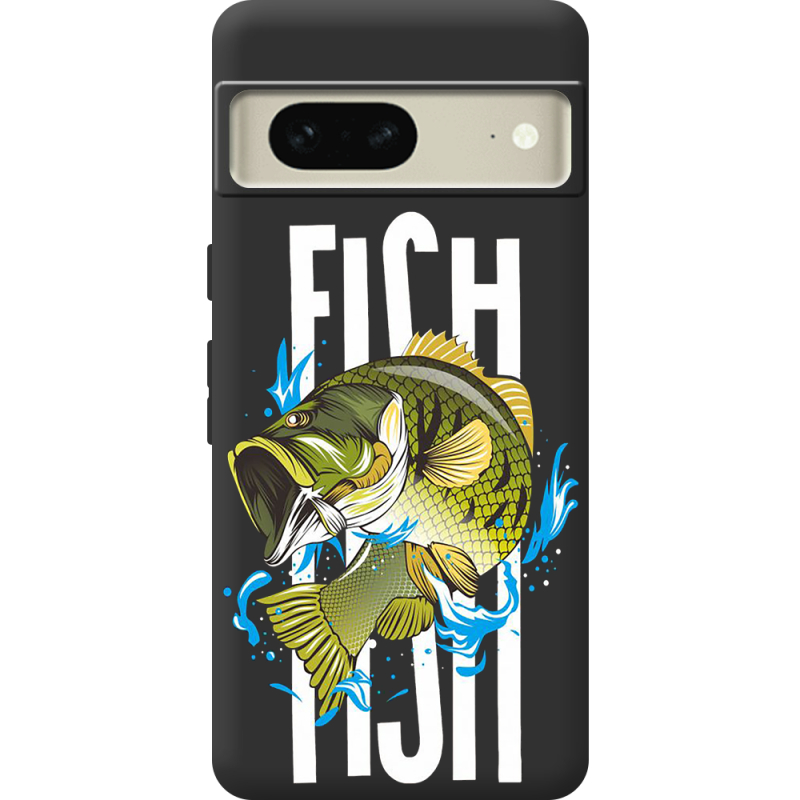 Черный чехол BoxFace Google Pixel 7 Fish