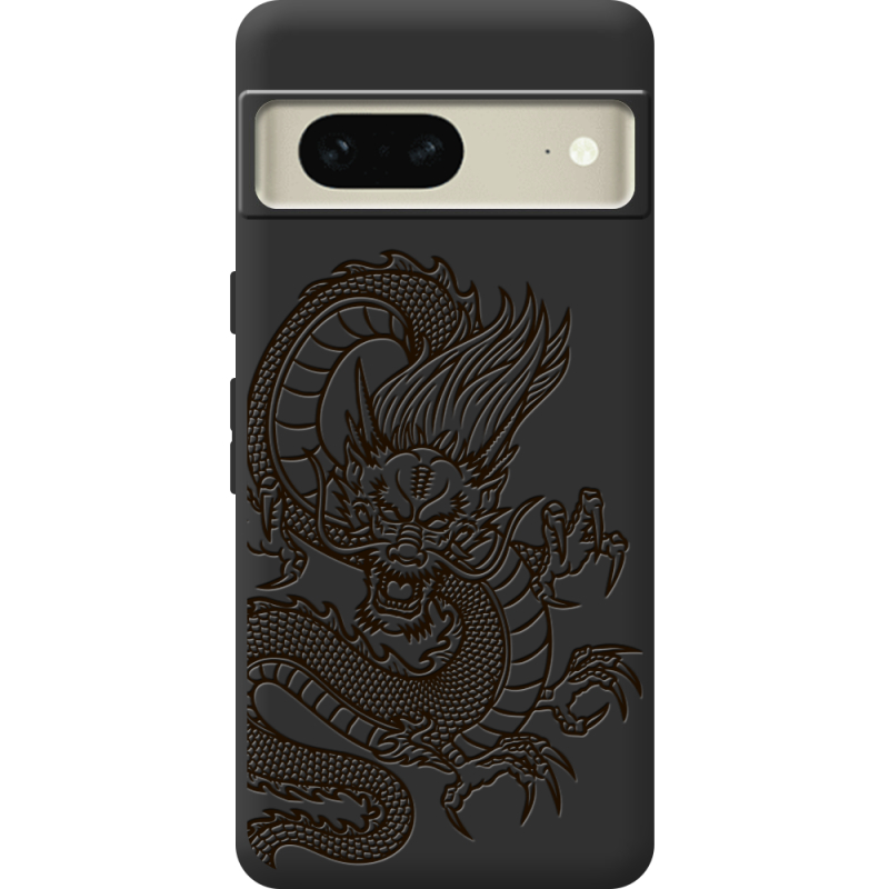 Черный чехол BoxFace Google Pixel 7 Chinese Dragon