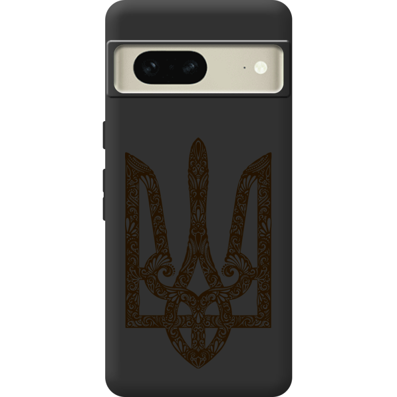 Черный чехол BoxFace Google Pixel 7 Ukrainian Trident