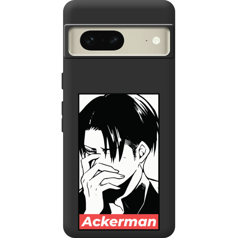 Черный чехол BoxFace Google Pixel 7 Attack On Titan - Ackerman