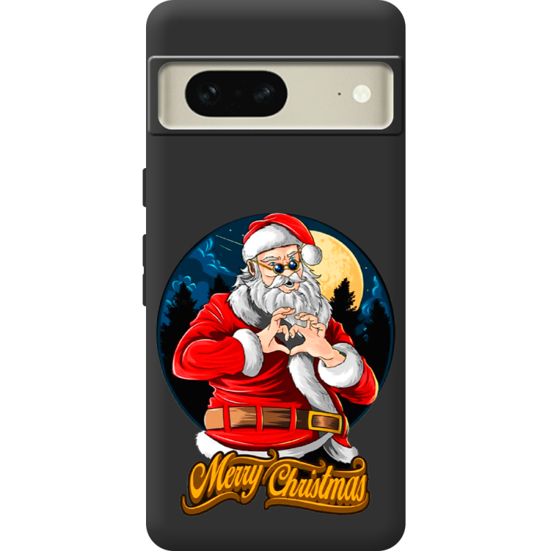 Черный чехол BoxFace Google Pixel 7 Cool Santa