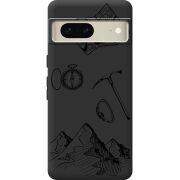 Черный чехол BoxFace Google Pixel 7 Mountains