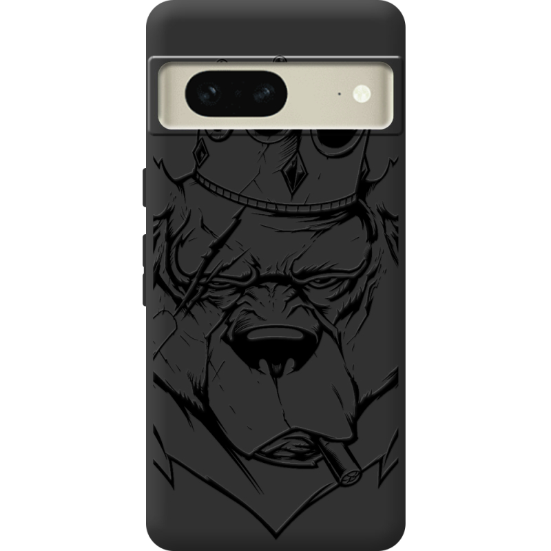 Черный чехол BoxFace Google Pixel 7 Bear King