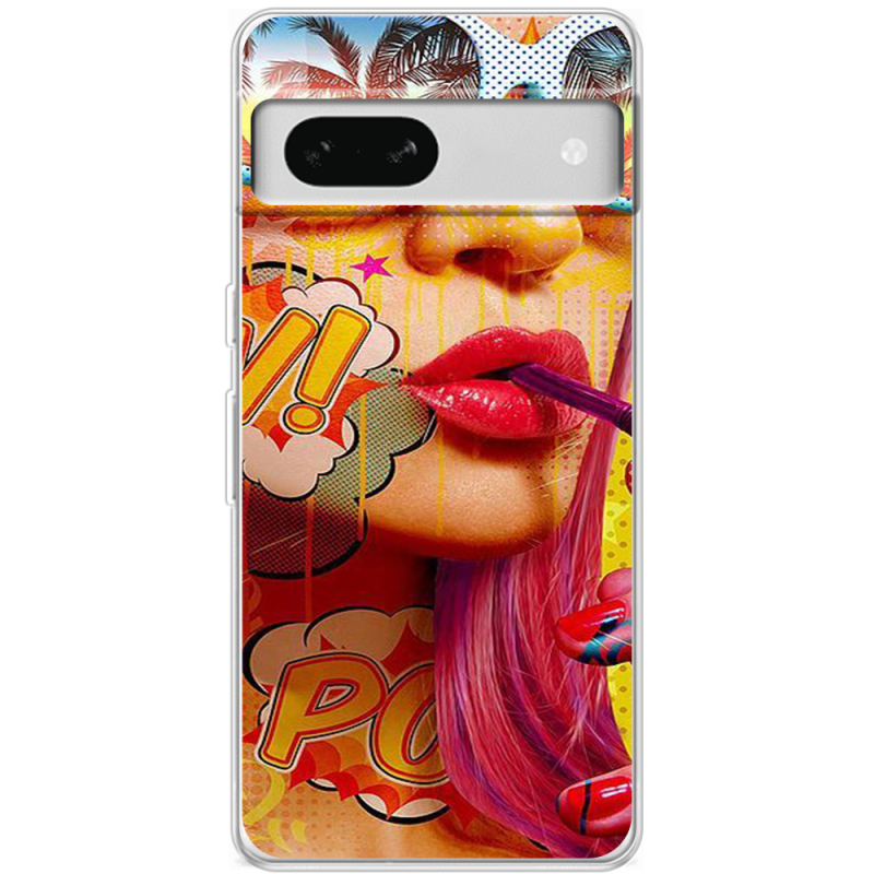 Чехол BoxFace Google Pixel 7A Yellow Girl Pop Art