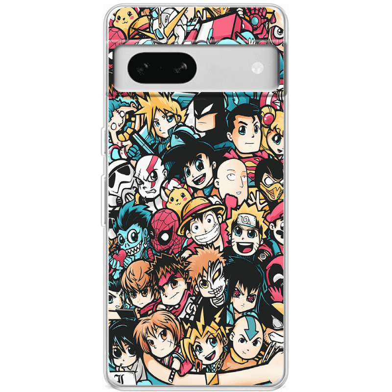 Чехол BoxFace Google Pixel 7A Anime Stickers