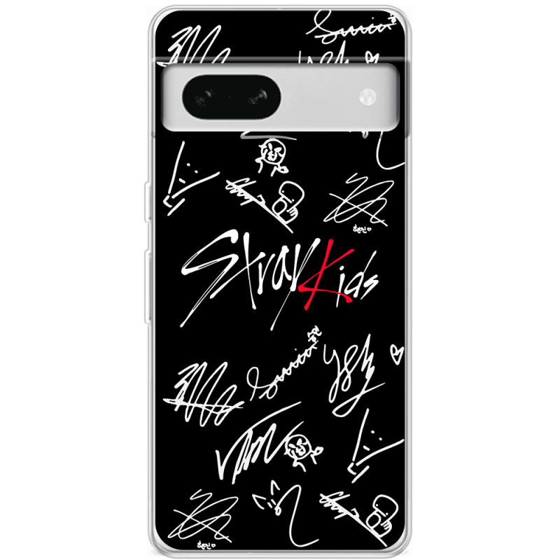 Чехол BoxFace Google Pixel 7A Stray Kids автограф