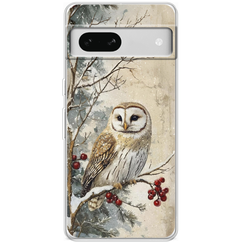 Чехол BoxFace Google Pixel 7A Christmas Owl