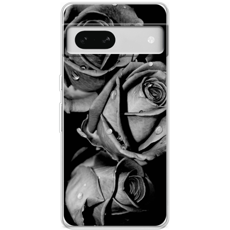 Чехол BoxFace Google Pixel 7A Black and White Roses