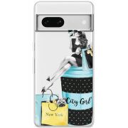 Прозрачный чехол BoxFace Google Pixel 7A City Girl