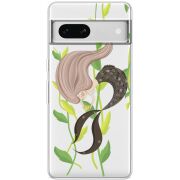 Прозрачный чехол BoxFace Google Pixel 7A Cute Mermaid