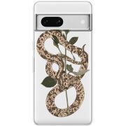 Прозрачный чехол BoxFace Google Pixel 7A Glamor Snake