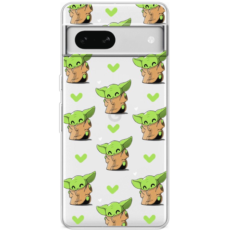 Прозрачный чехол BoxFace Google Pixel 7A Pattern Baby Yoda