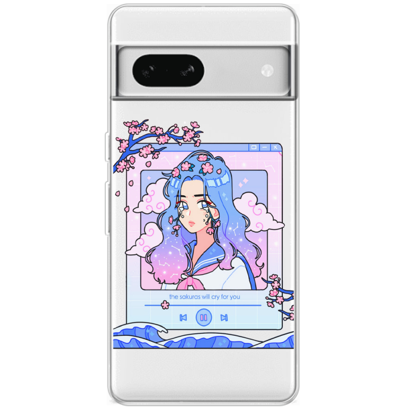 Прозрачный чехол BoxFace Google Pixel 7A The Sakuras Will Cry For You