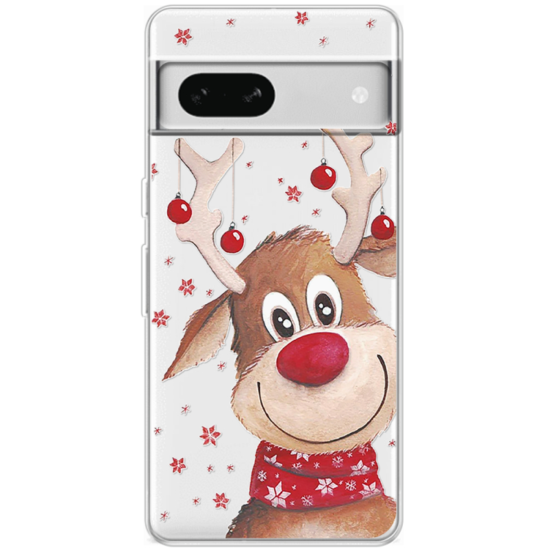 Прозрачный чехол BoxFace Google Pixel 7A Winter Deer