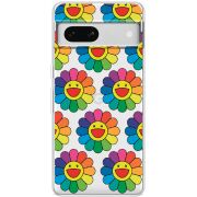 Прозрачный чехол BoxFace Google Pixel 7A Hippie Flowers