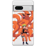 Прозрачный чехол BoxFace Google Pixel 7A Naruto and Kurama