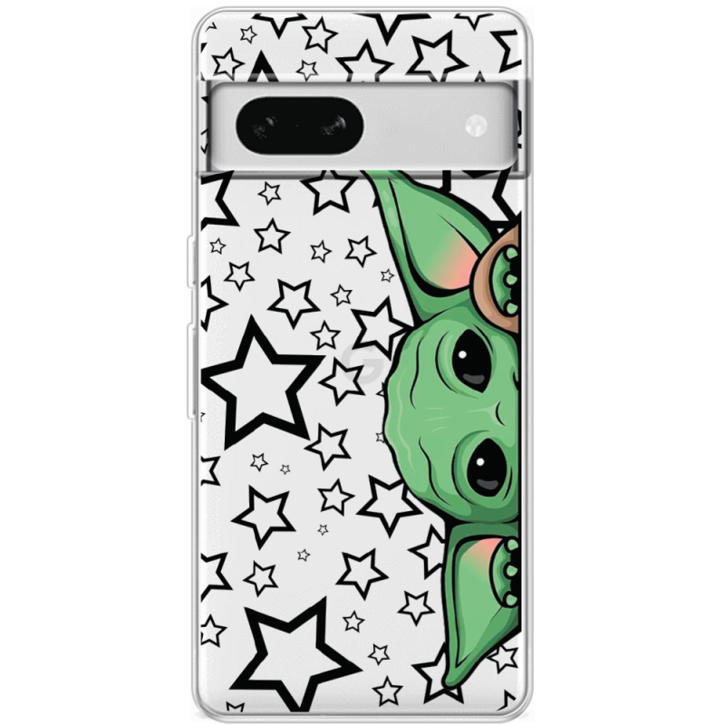 Прозрачный чехол BoxFace Google Pixel 7A Baby Yoda