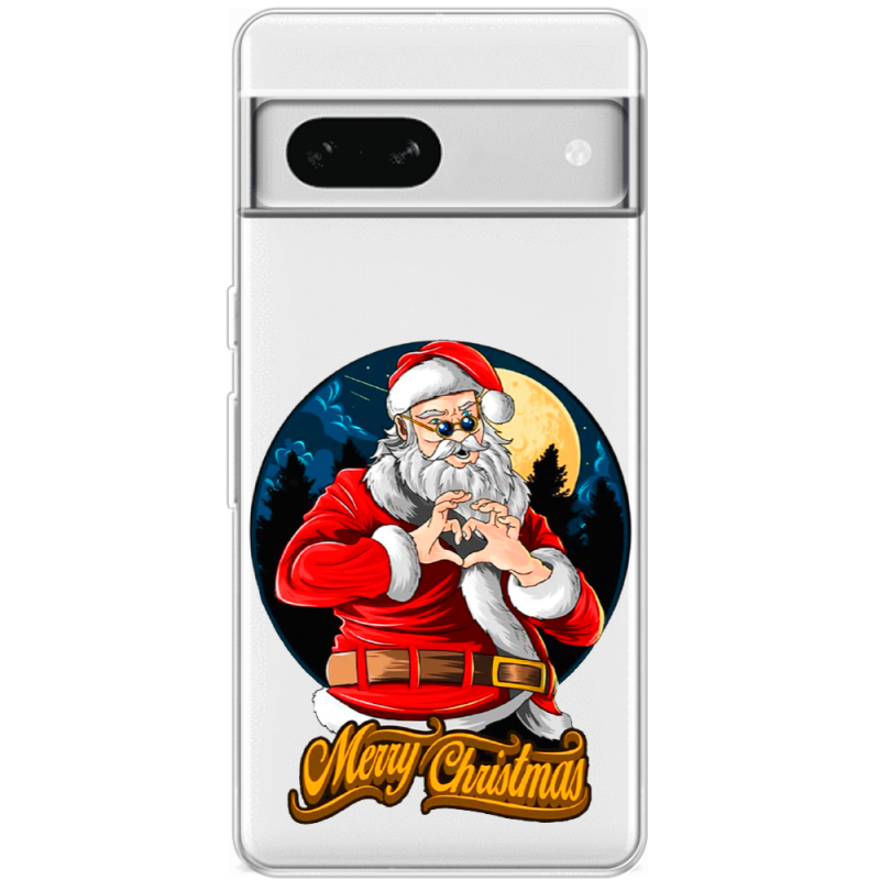 Прозрачный чехол BoxFace Google Pixel 7A Cool Santa