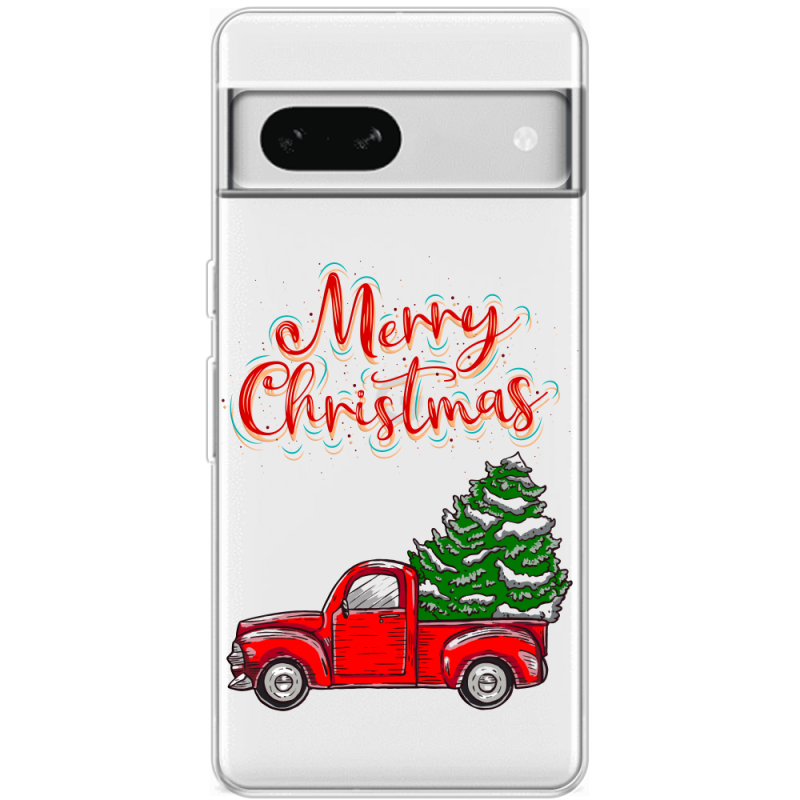 Прозрачный чехол BoxFace Google Pixel 7A Holiday Car