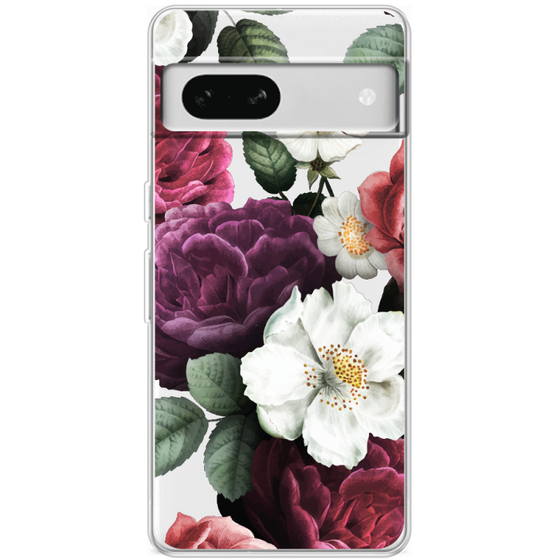 Прозрачный чехол BoxFace Google Pixel 7A Floral Dark Dreams