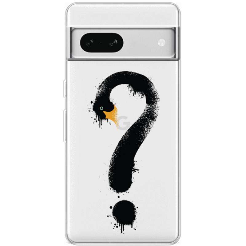 Прозрачный чехол BoxFace Google Pixel 7A Swan question