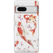 Прозрачный чехол BoxFace Google Pixel 7A Japanese Koi Fish