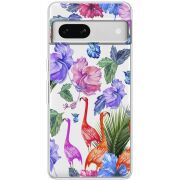 Прозрачный чехол BoxFace Google Pixel 7A Flamingo