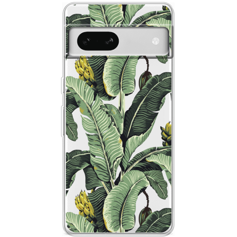 Прозрачный чехол BoxFace Google Pixel 7A Banana Leaves