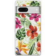 Прозрачный чехол BoxFace Google Pixel 7A Tropical Flowers