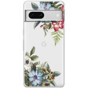 Прозрачный чехол BoxFace Google Pixel 7A Floral