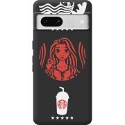 Черный чехол BoxFace Google Pixel 7A RedWhite Coffee