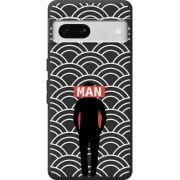 Черный чехол BoxFace Google Pixel 7A Man Pattern