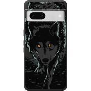 Черный чехол BoxFace Google Pixel 7A Wolf