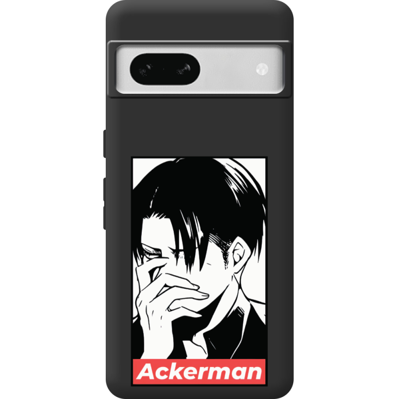 Черный чехол BoxFace Google Pixel 7A Attack On Titan - Ackerman