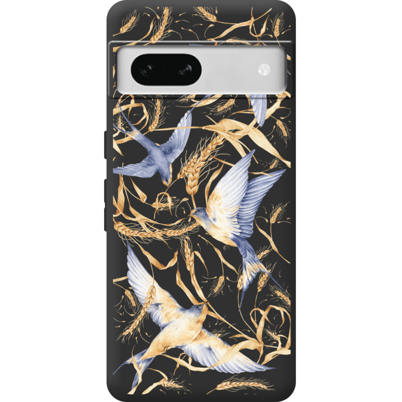 Черный чехол BoxFace Google Pixel 7A Ластівки