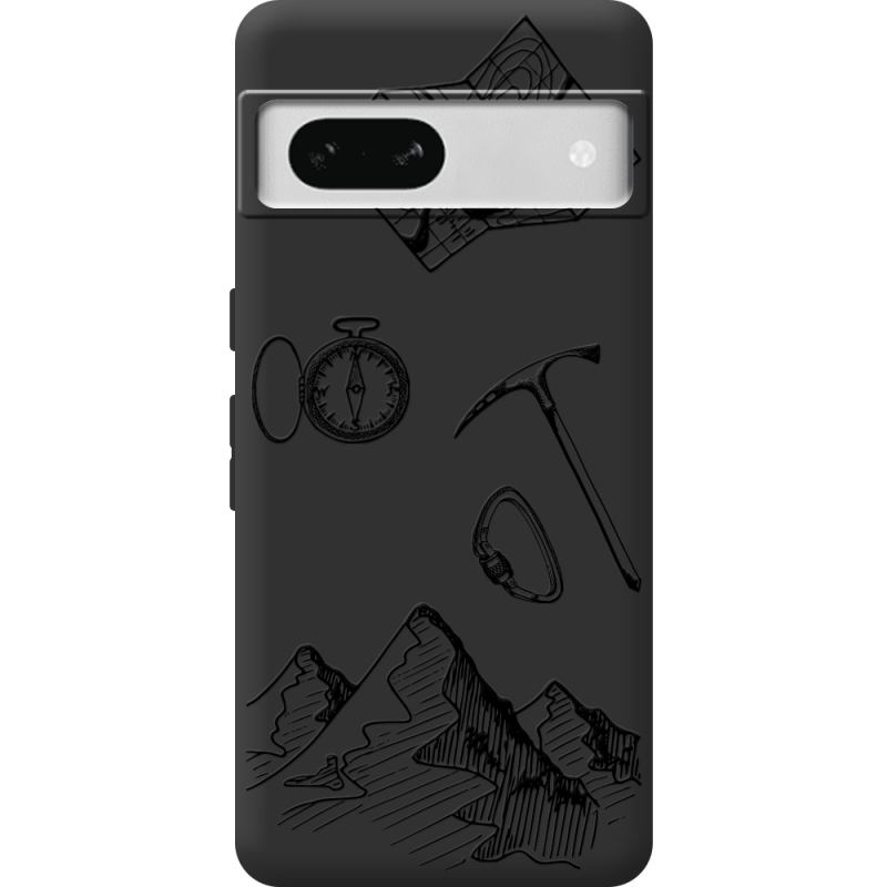 Черный чехол BoxFace Google Pixel 7A Mountains