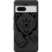 Черный чехол BoxFace Google Pixel 7A Grizzly Bear