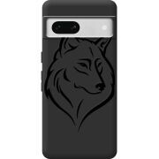 Черный чехол BoxFace Google Pixel 7A Wolf