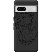 Черный чехол BoxFace Google Pixel 7A Lion