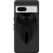 Черный чехол BoxFace Google Pixel 7A Owl