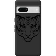 Черный чехол BoxFace Google Pixel 7A Tiger